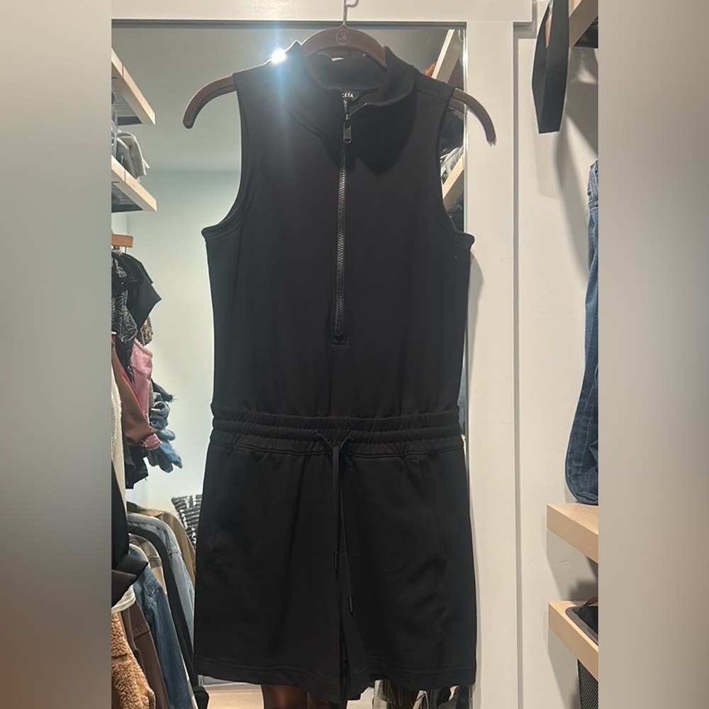 Athleta Retroterry Romper black xs